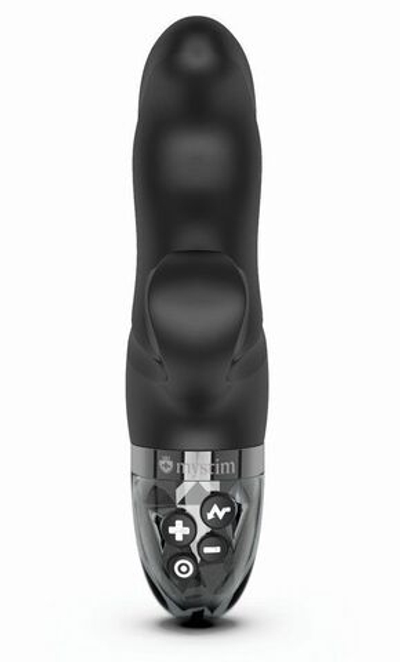 Черный вибратор-кролик с электростимуляцией Hop Hop Bob - 16 см. (Цвет: черный)