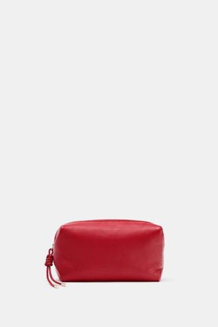ZARA КОЖАНЫЙ НЕСЕССЕР, КРАСНЫЙ