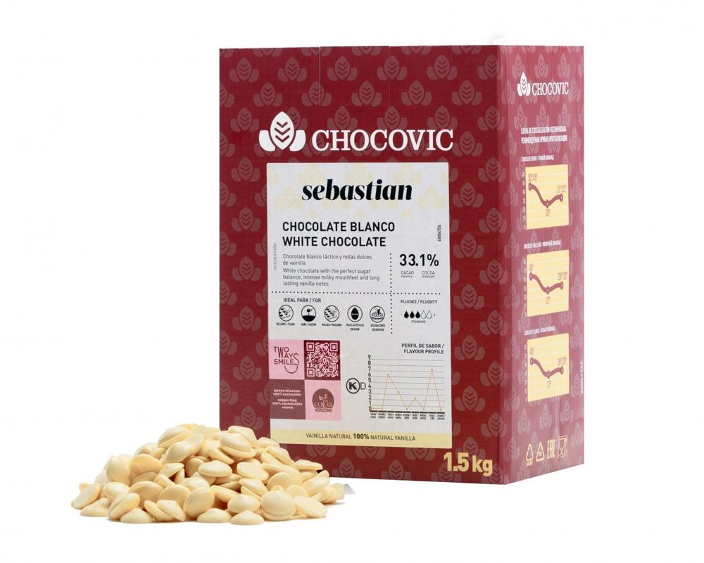 Шоколад белый 34,6% Sebastian 5 кг