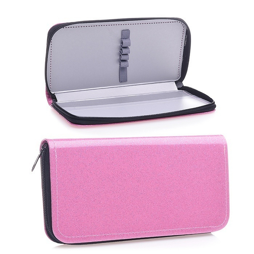 Пенал 1 отделение 190*100 ПВХ "Блестки" розовый ПЧЕЛКА ПК-10