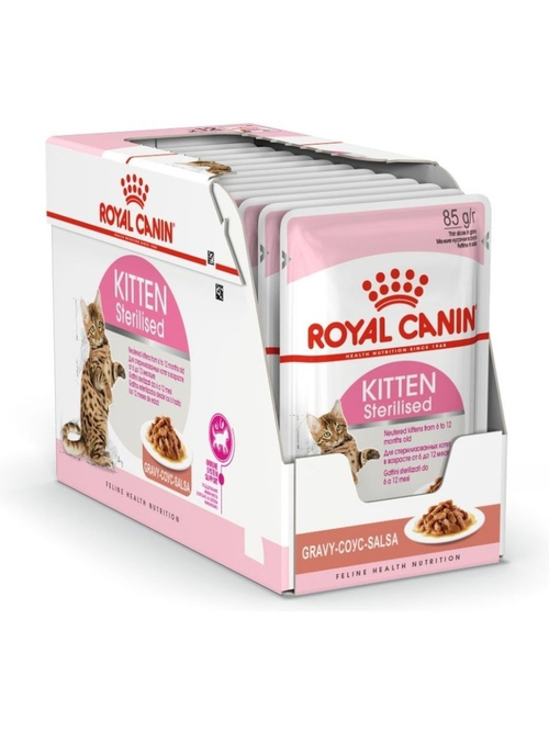 Влажный корм Royal Canin Kitten Sterilised для стерилизованных котят, в соусе, 24 шт x 85 г