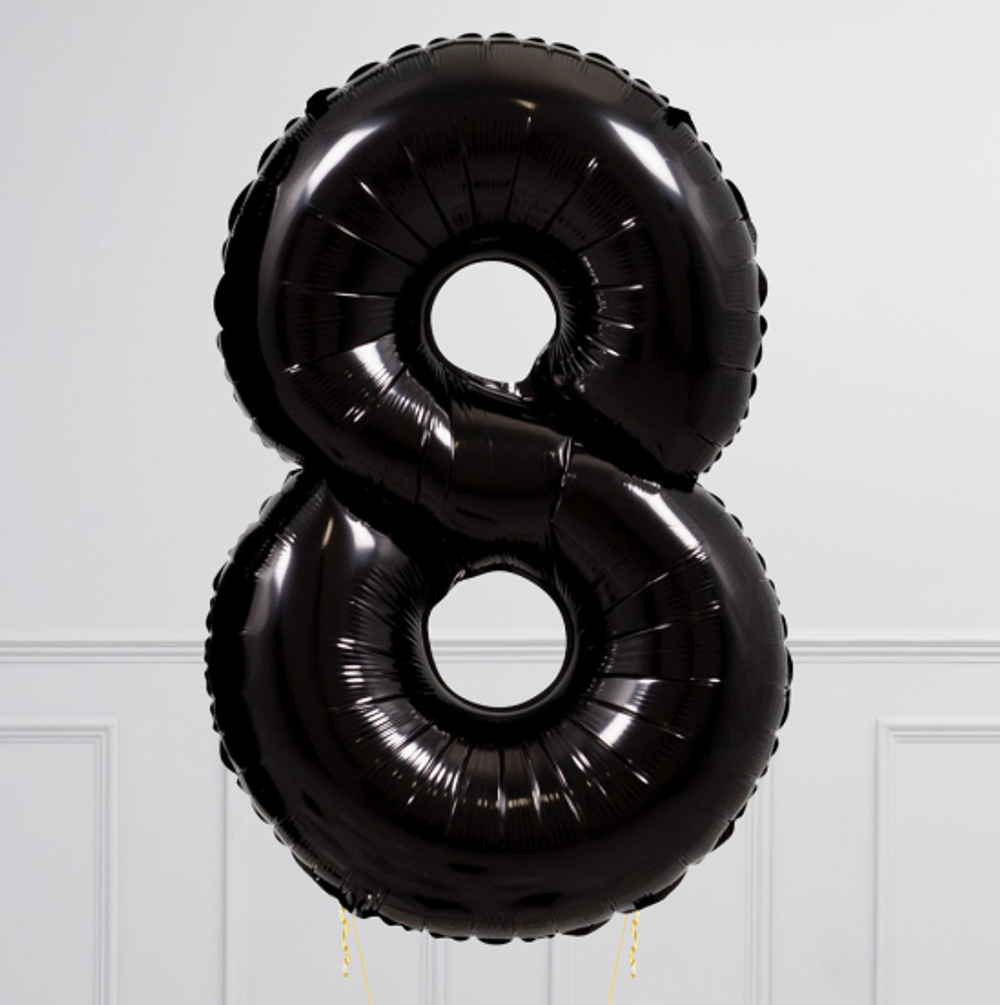 40"/102 см Цифра "8", Черный, 1 шт. Grabo (БГ-60)  Изображение4