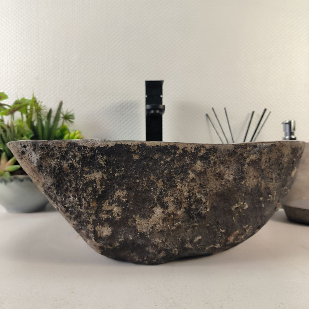 Каменная раковина из речного камня RS-05260 (45*39*15) 0862 из натурального камня