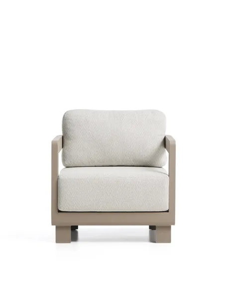 Уличное кресло Nerano из алюминия цвета таупе