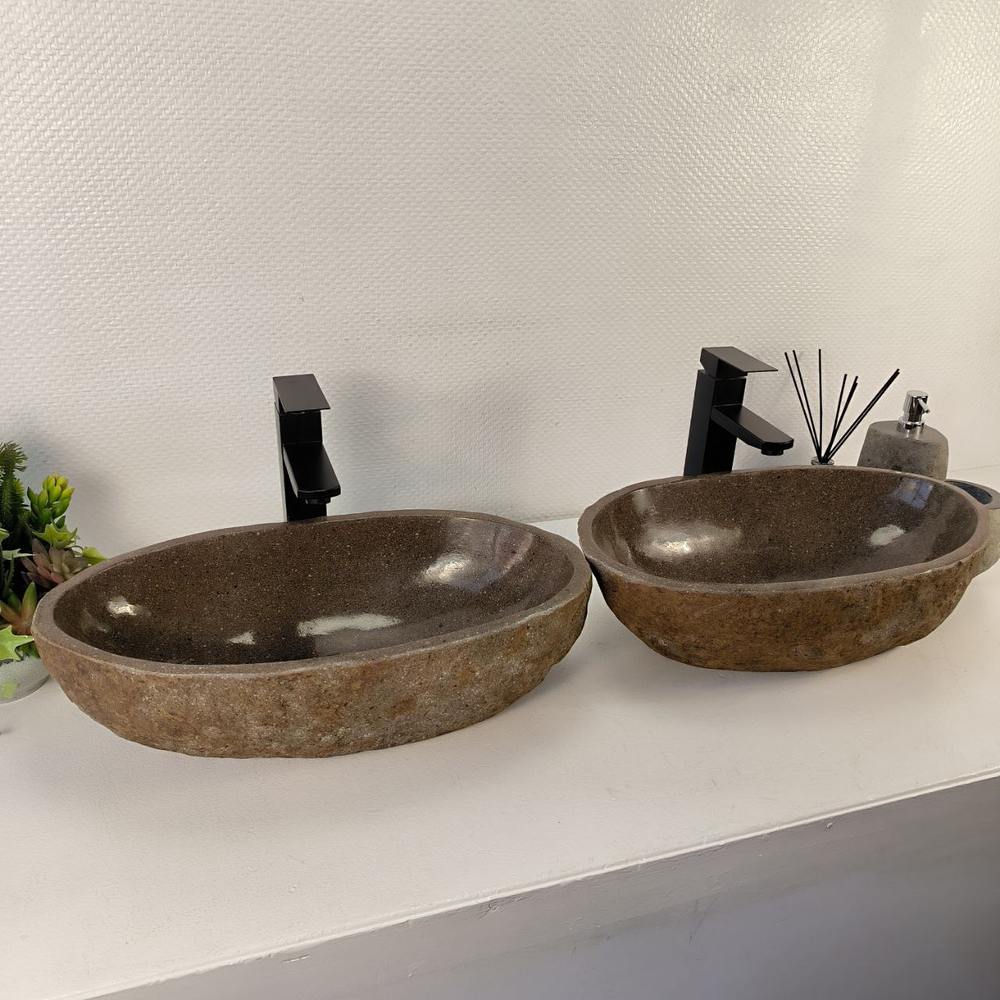 Раковина из речного камня ПАРА! RS-65543 51*28*15 0865