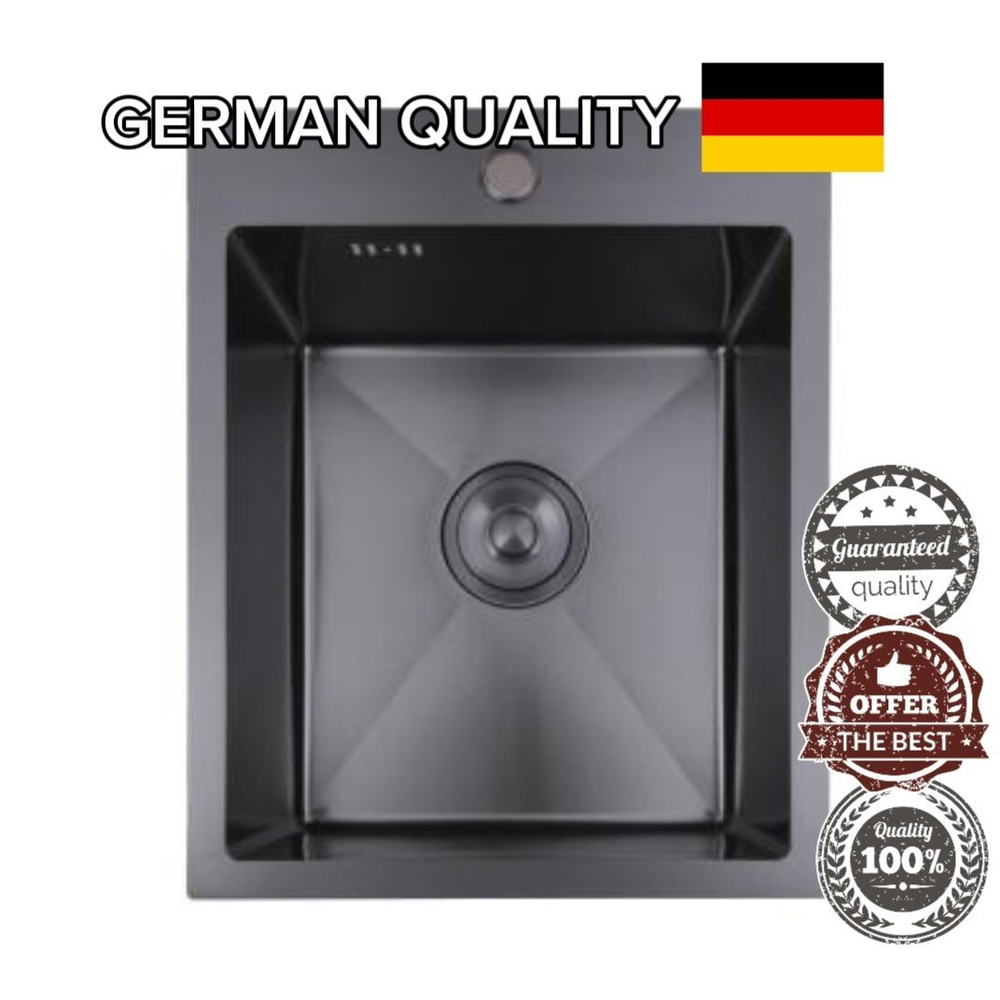 Мойка НЕРЖ 40х50 (ГРАФИТ) с дозатором HANSEN (1шт)