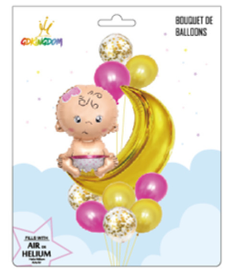 Шар надувной Девочка 10 шт. латекс/фольга (201554525)