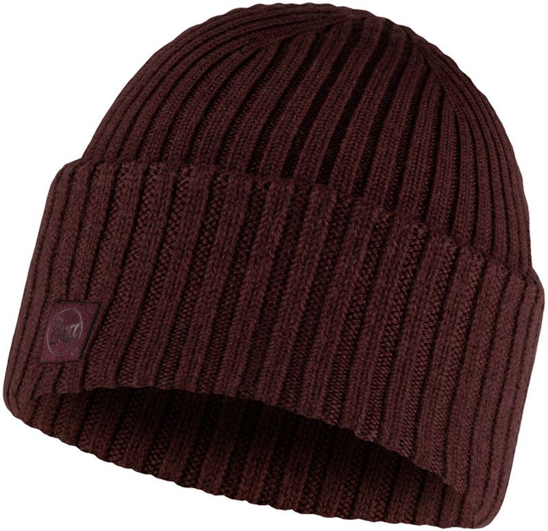 Вязаная шерстяная шапка Buff Hat Wool Knitted Ervin Maroon Фото 1