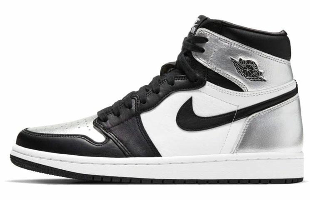 Кроссовки Jordan Air Jordan 1 High Og Retro "Silver Toe" (Женская размерная сетка)