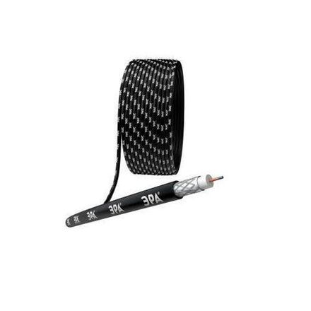 Кабель коаксиальный RG-6U 75 Ом CCS/(оплетка Al 64%) PE черн. (уп.100м) Simple Эра Б0044601