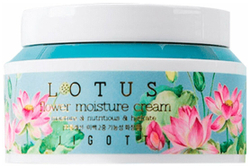 Глубоко увлажняющий крем для лица JIGOTT лотос LOTUS Flower Moisture Cream, 100 мл