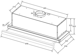Встраиваемая вытяжка Korting KHP 9815 GB