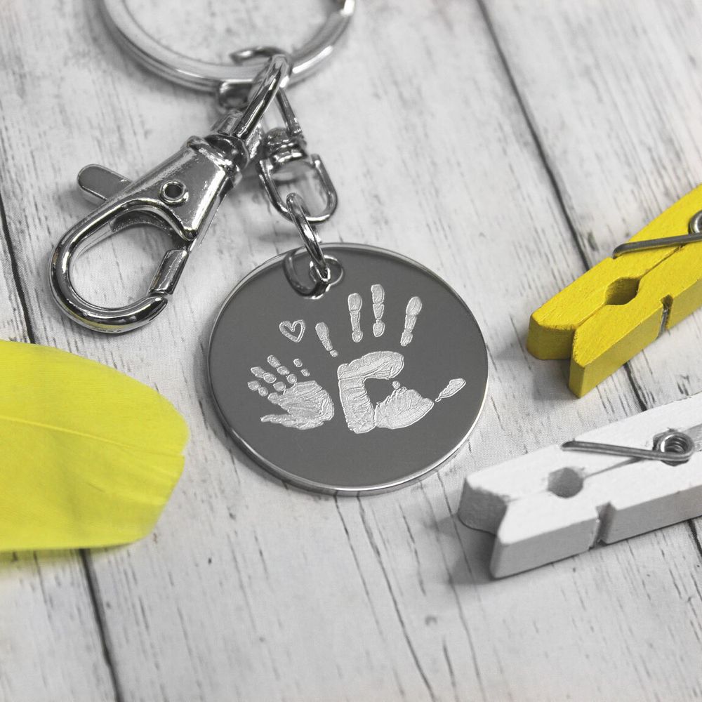 Круглый брелок Titan с гравировкой на заказ, 30 мм (сталь)