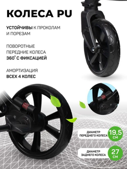 Коляска-трансформер 3в1 LUXMOM 608-2 с автолюлькой, коричневая ЭкоКожа