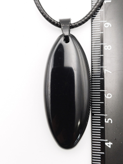 Кулон черный овал