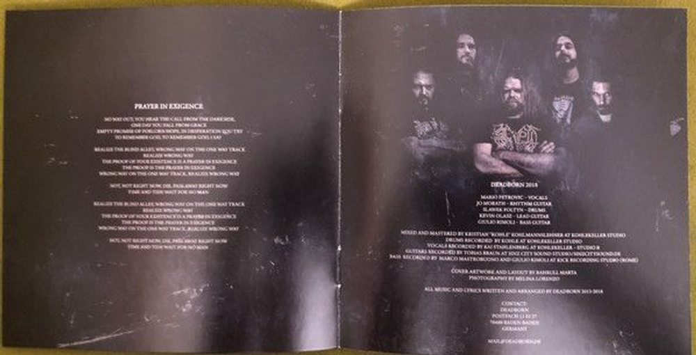 DEADBORN - Dogma Anti God, музыкальный компакт диск, techno death metal