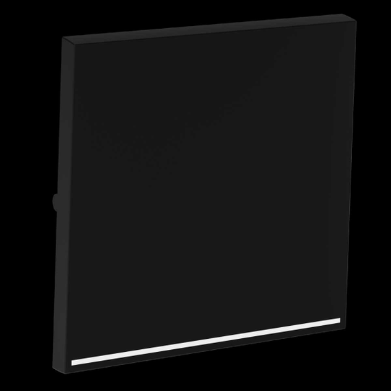 Клавиша для выключателя/переключателя одноклавишного с подсветкой S70 (черный матовый) Voltum VLS000208