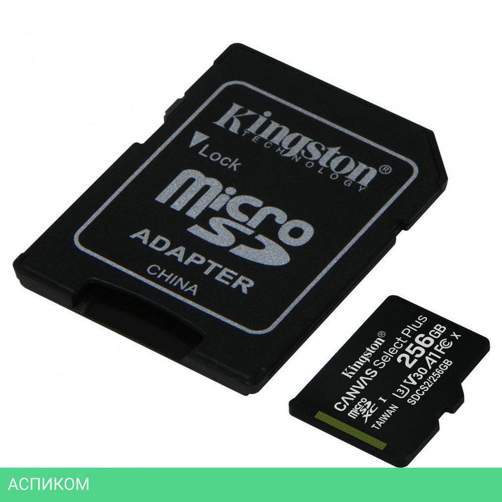 Карта памяти Kingston SDHC-micro 256GB (SDCS2/256GB)