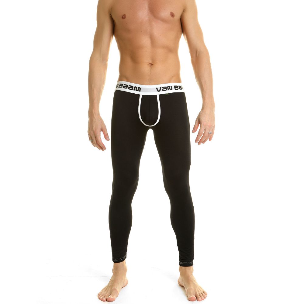 Мужские легинсы черные в сетку Van Baam 39291
