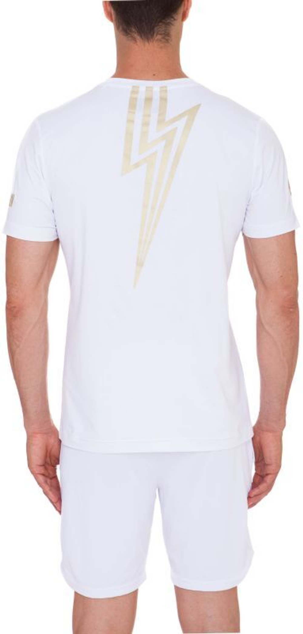 Теннисная футболка Hydrogen Flash Tech T-Shirt - white/gold