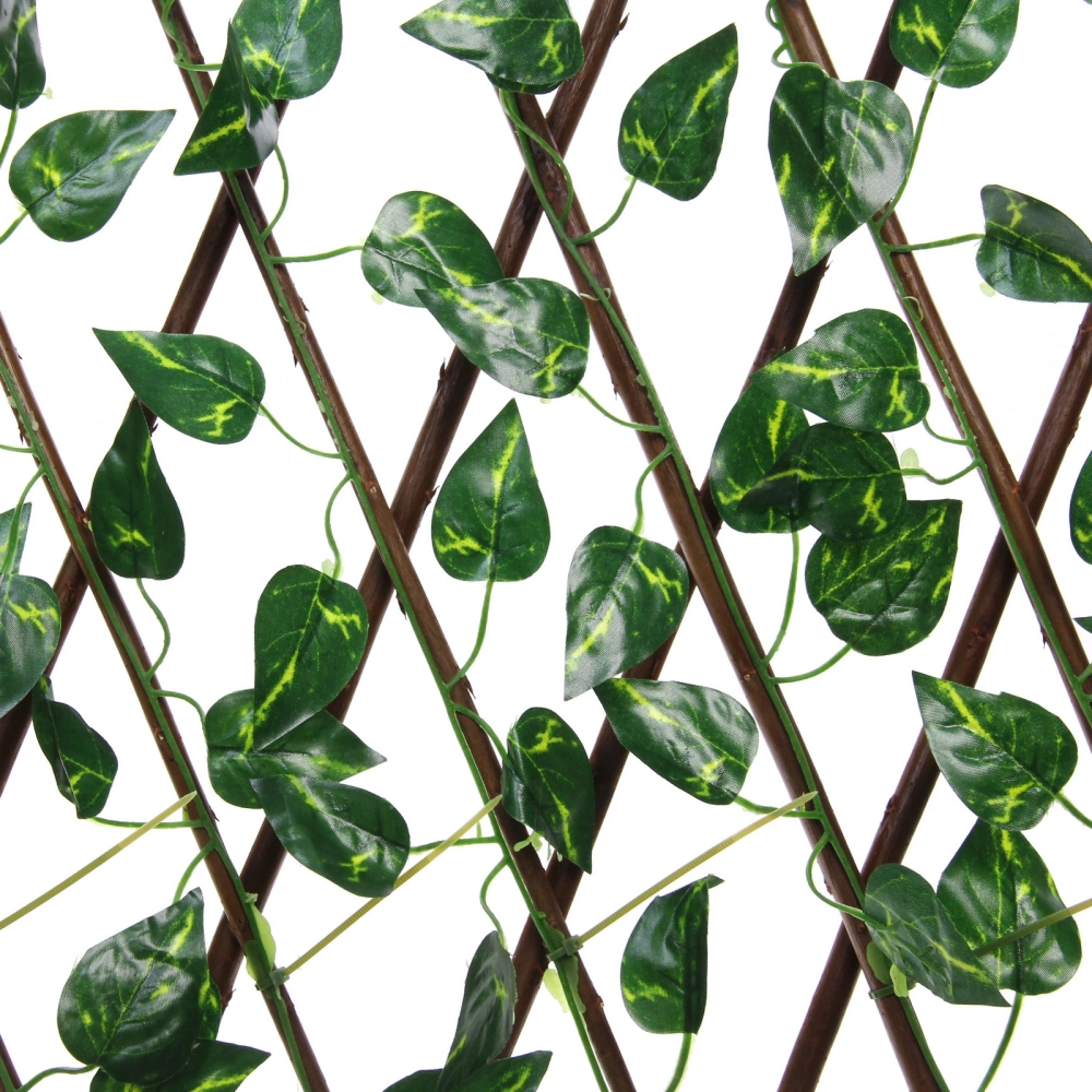 Забор декоративный «Изящная изгородь» при ширине при ширине 2 м высота 0,4 м (h-0.7м в сложенном), Зеленый