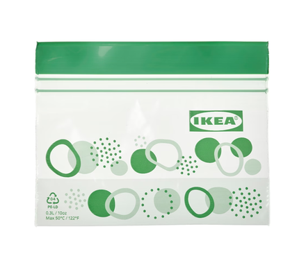 ИСТАД ISTAD Пакеты для заморозки 0,3 л, набор 25 шт, зеленые