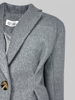 Костюм AS`Kins 245 однотонный утепленный из приталенного пиджака и юбки