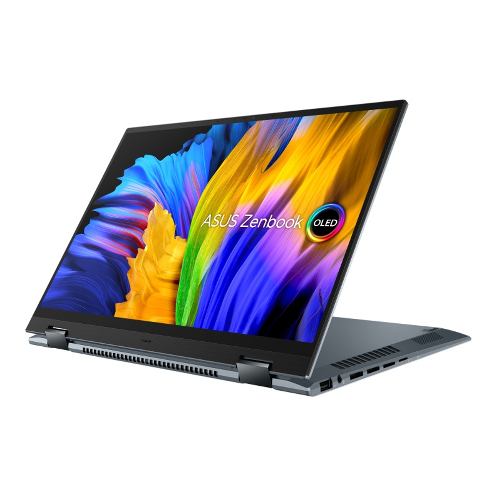Ноутбук 14" ASUS Zenbook 14 Flip UP5401EA-KN003 Core i5 1135G7/8Gb/512Gb SSD/14" OLED WQXGA Touch/DOS Серый (90NB0V41-M007B0)