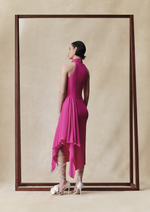 Платье миди из вискозного крепа с драпировкой