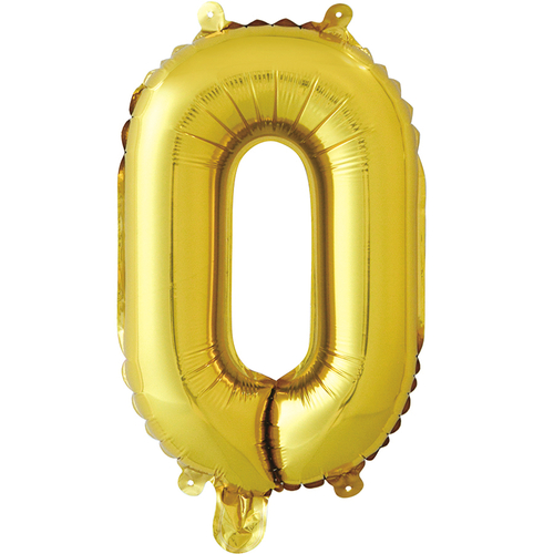 Фольгированная буква О (16''/41 см) золото