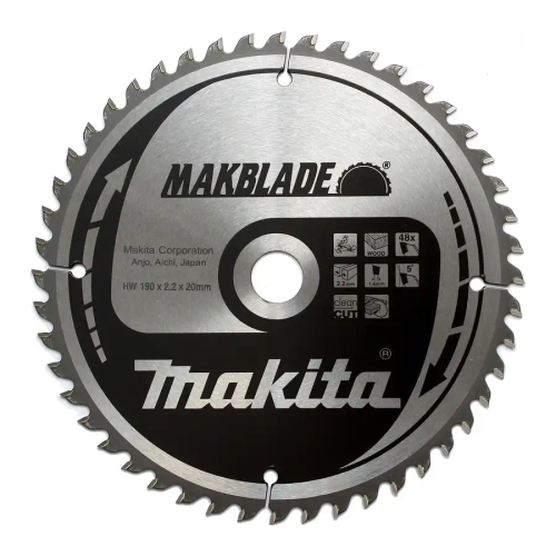 Диск по дереву MAKBLADE 190х20 мм /48T; 5° Makita B-35271