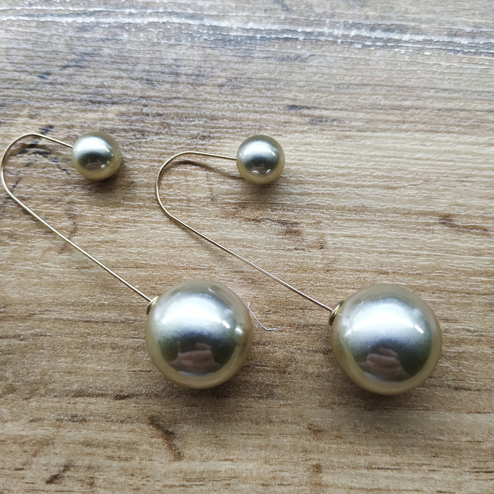 Серьги-шпильки Style Dior long цвет серебристый металл золотистый