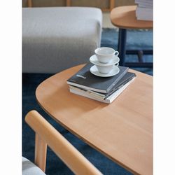 Стол журнальный Ottal, 110х59,5х32 см, бук, бежевый/синий