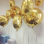 Шар (18"/46 см) Круг, Золото 1 шт.