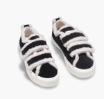 Замшевые кеды INUIKII 35202-050 Shearling low velcro black на меху