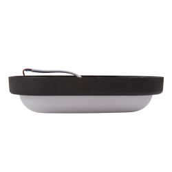ULW-Q229 18W-4000K IP65 BLACK Светильник светодиодный влагозащищенный. Квадрат. Белый свет 4000K. 155×155×37мм. Корпус черный. ТМ Volpe