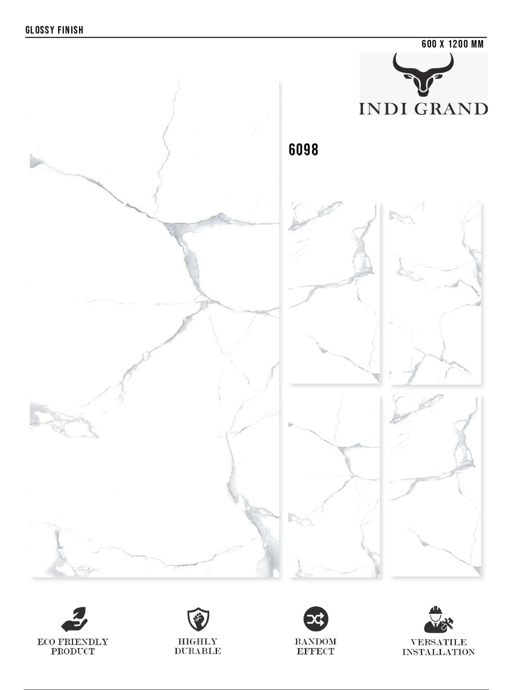 Керамогранит glossy №1 60х120, 6098