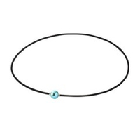 Ожерелье PHITEN RAKUWA NECKLACE EXTREME METAX MIRROR BALL LIGHT, голубое