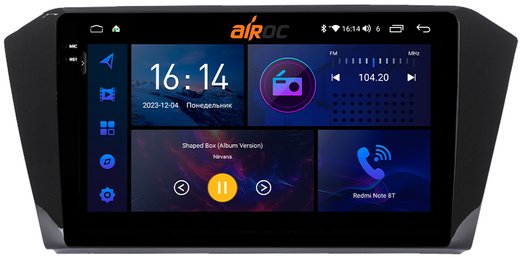 Магнитола для Volkswagen Passat 2015+ (без штатного усилителя) - AIROC 2K RI-3713 Android 12, QLed+2K, ТОП процессор, 8/128Гб, CarPlay, SIM-слот