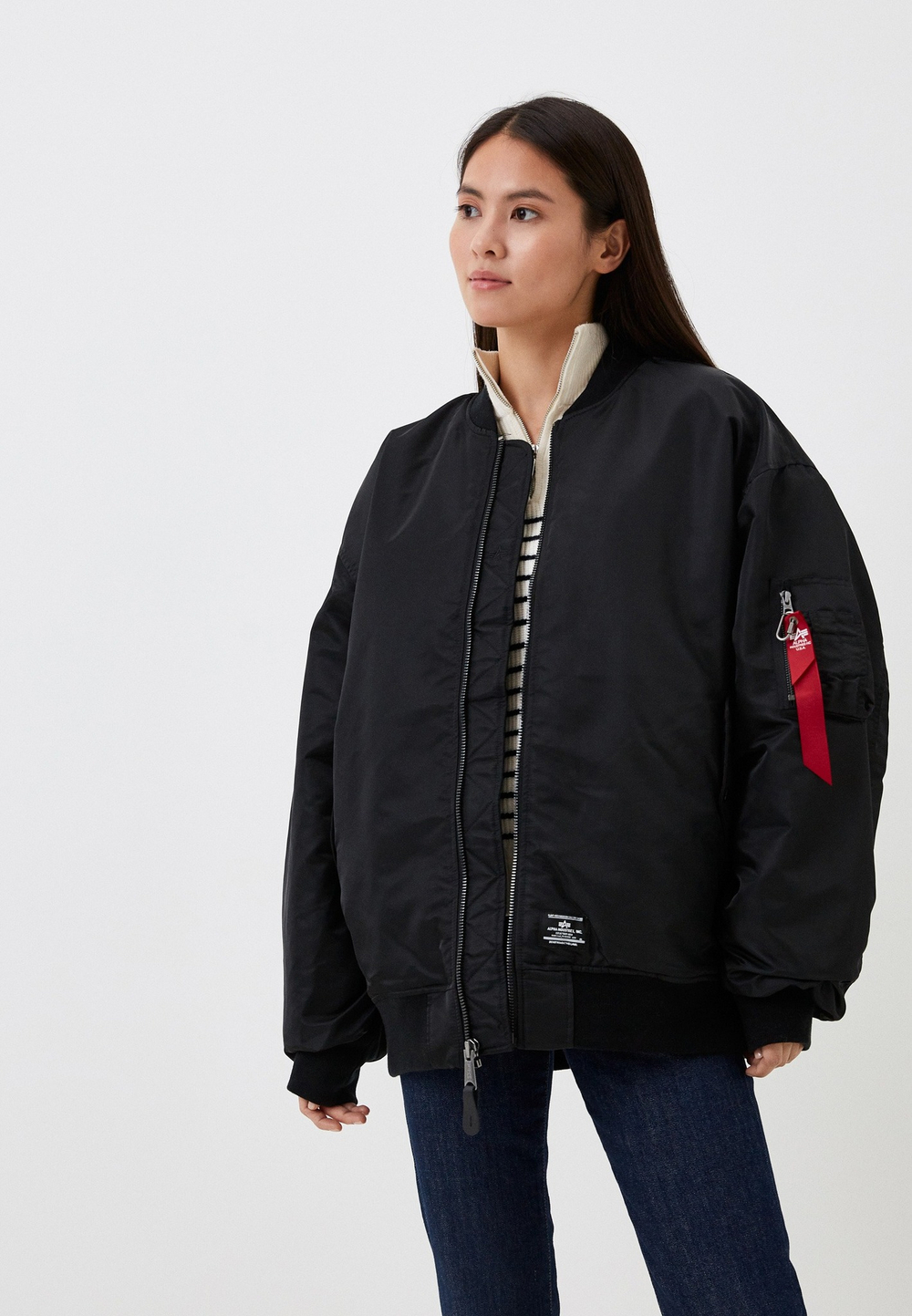 Куртка утепленная женская ALPHA INDUSTRIES OVERSIZED MA-1 MOD FLIGHT JACKET W
