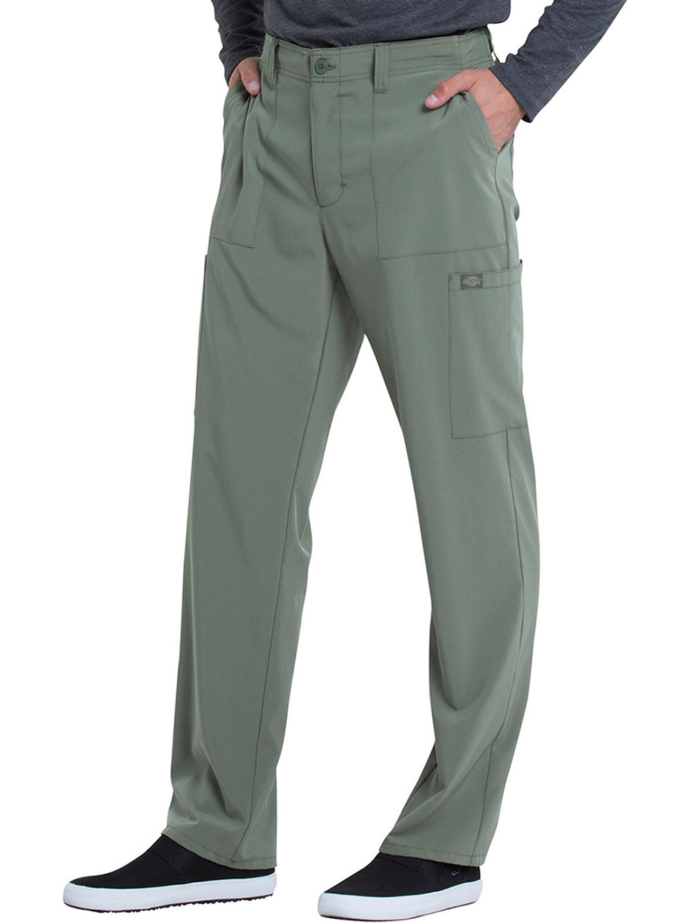 Брюки медицинские мужские Dickies DK015 с застежкой-молнией, оливковый, M