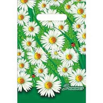 Пакет с прорубной ручкой ПВД 20х30 (30 мкм) "Лето" (100/2000 шт.) Интерпак