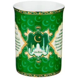 КРУЖКА LEFARD "СУРА ИХЛАС" 300 МЛ ЗЕЛЕНАЯ (КОР=48ШТ.)