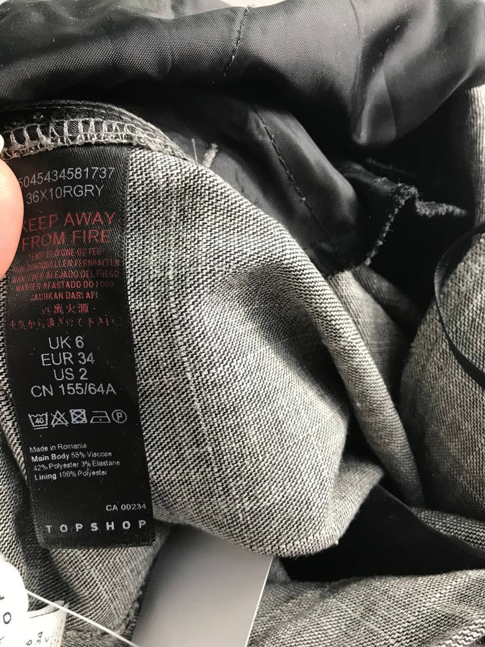 Брюки Topshop в клетку, маркировка 34, визуально на 40 размер