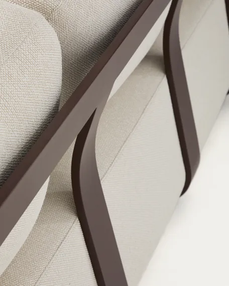 Уличный 3-х местный диван Tamaris из алюминия коричневого цвета, 217 см