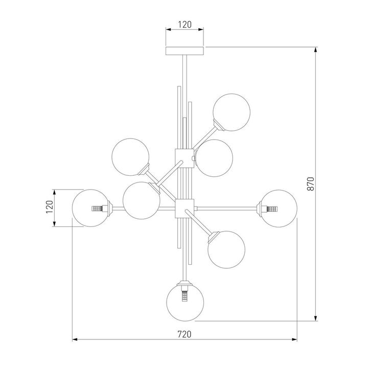 Подвесная люстра Eurosvet Volver 50383 черный Smart