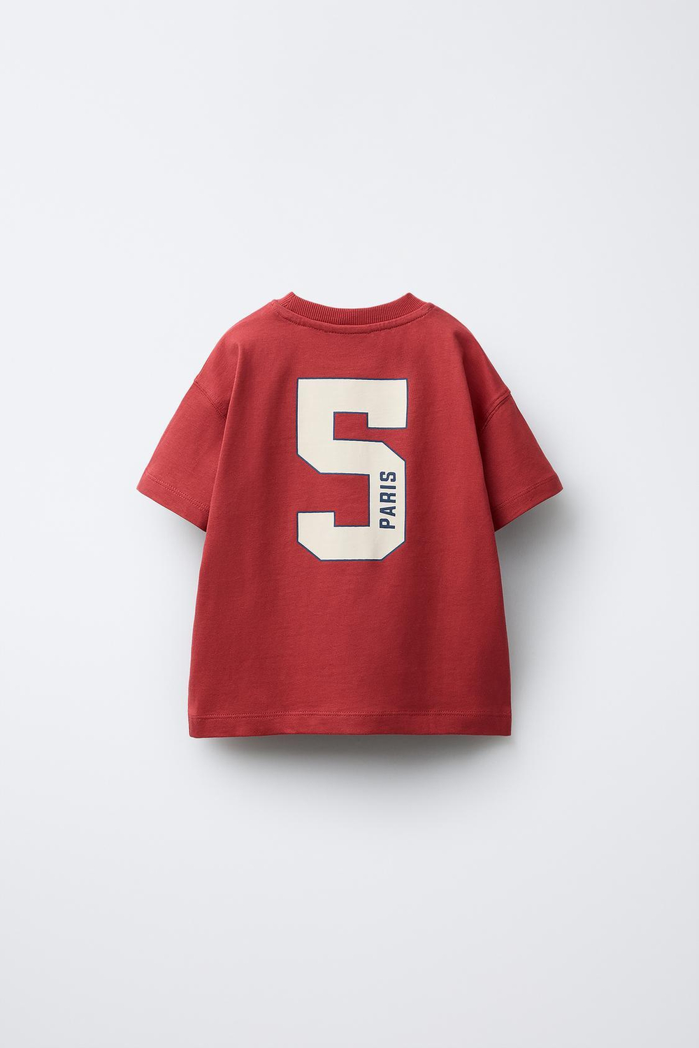 ZARA ФУТБОЛКА С НАДПИСЬЮ, КРАСНЫЙ