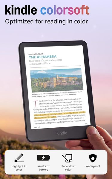 Электронная книга Amazon Kindle Colorsoft 16Gb (без рекламы) Черный | Black