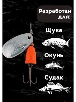 Блесна вертушка на щуку и окуня летняя Blue Fox №3, цвет #16
