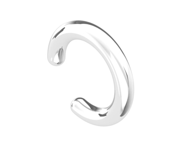 Кафф тонкий "База" из серебра